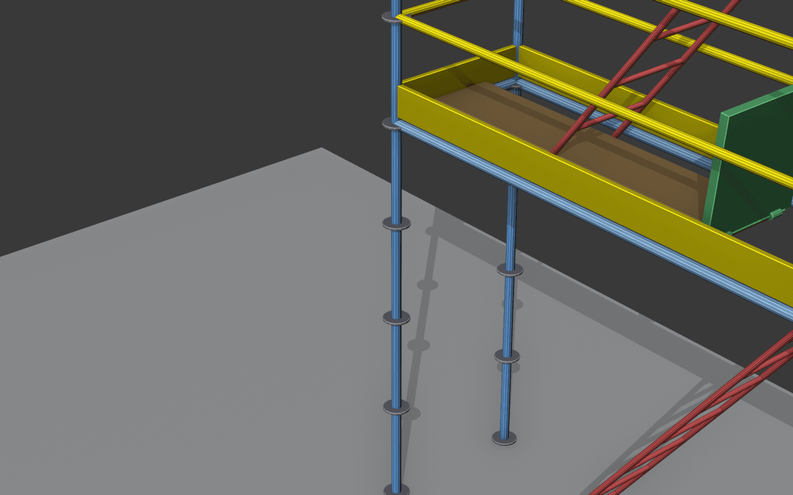 Straight scaffold